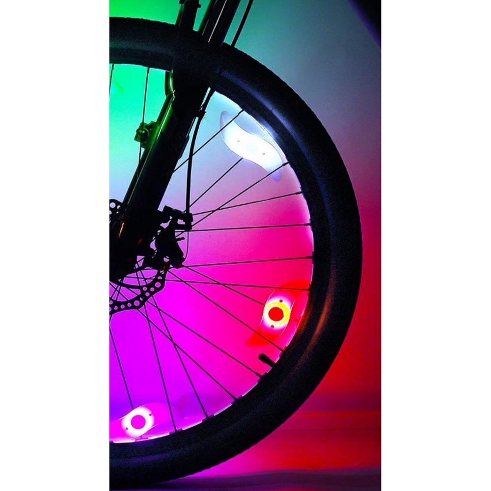 LED Light Up Colorful Bike Wheel Decoration Spokes Neon Parade 6 Lights